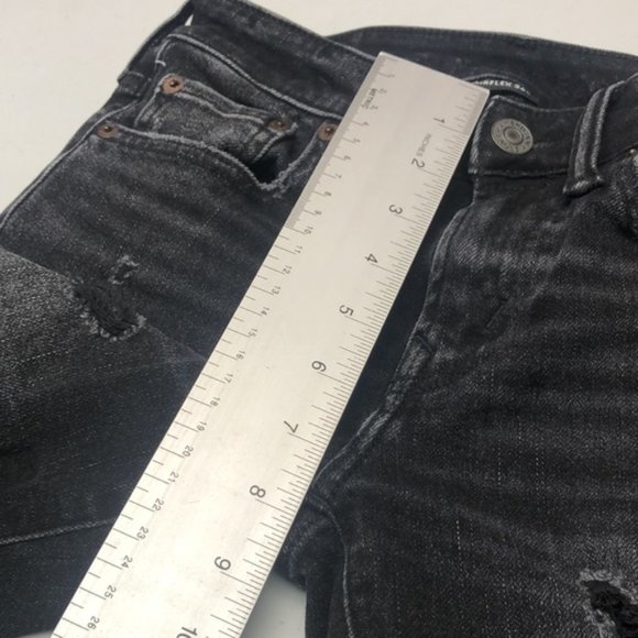 LIKE NEW MENS DISTRESS BLACKWASH SKINNY JEANS 26x28 ⭐️ - Picture 11 of 15